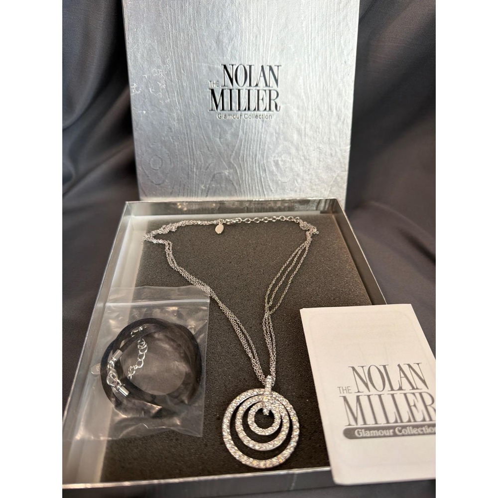 Nolan Miller Glamour Collection Crystal Triple Circle Necklace J01308